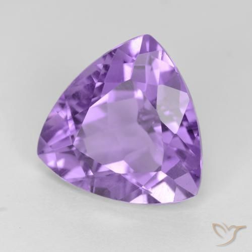 Ametista Viola scuro naturale da 3.04 ct, Taglio trillion, VS