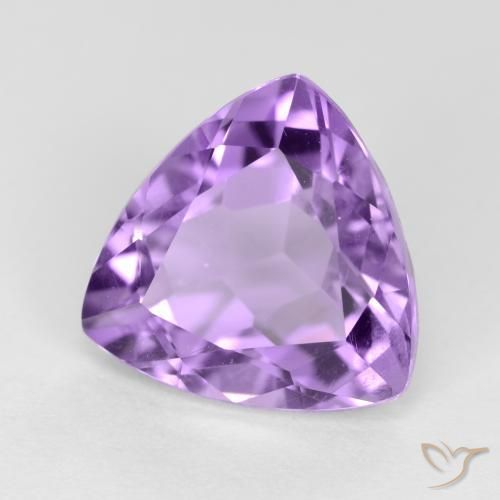 Ametista Viola medio naturale da 3.09 ct, Taglio trillion, VS