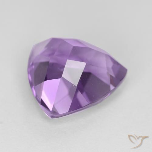 Ametista Viola medio naturale da 3.09 ct, Taglio trillion, VS