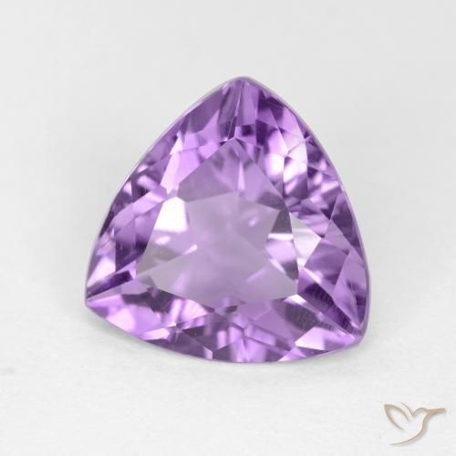 Ametista Viola medio naturale da 2.41 ct, Taglio trillion, VS