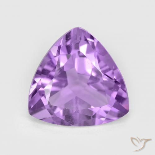 Ametista Viola medio naturale da 2.87 ct, Taglio trillion, VS