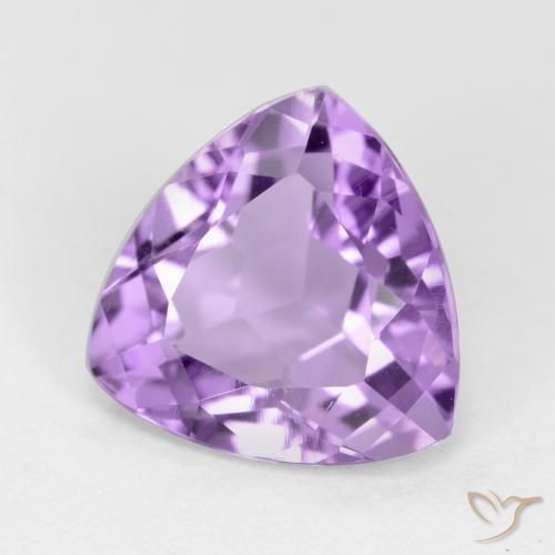 Ametista Viola medio naturale da 2.84 ct, Taglio trillion, VS