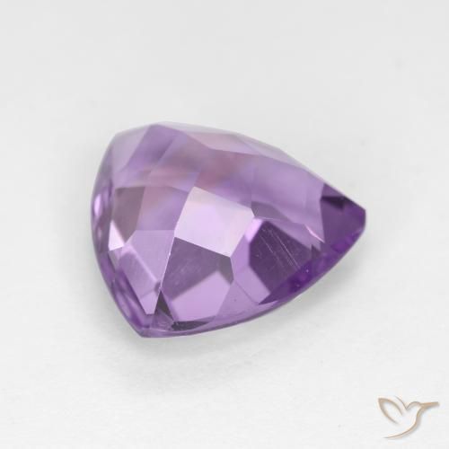 Ametista Viola medio naturale da 2.94 ct, Taglio trillion, VS
