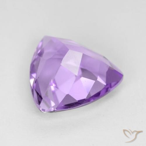 Ametista Viola medio naturale da 2.76 ct, Taglio trillion, VVS-VS