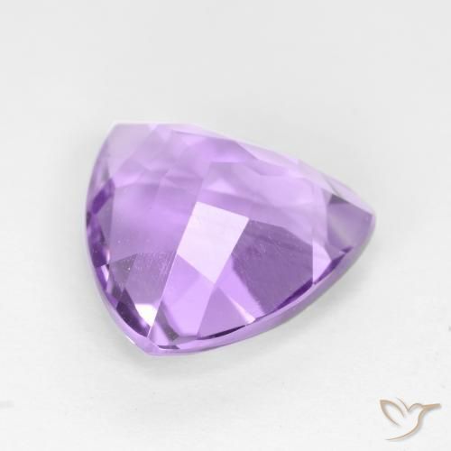 Ametista Viola medio naturale da 2.98 ct, Taglio trillion, VVS-VS