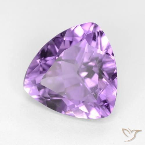 Ametista Viola scuro naturale da 2.66 ct, Taglio trillion, VS