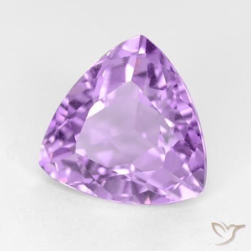 Ametista Viola medio naturale da 2.86 ct, Taglio trillion, VS