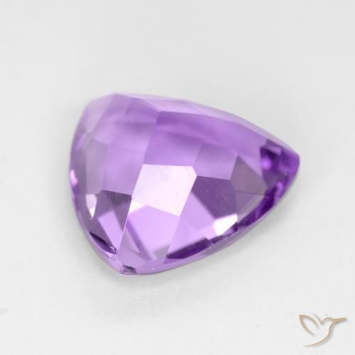 Ametista Viola medio naturale da 2.78 ct, Taglio trillion, VVS-VS