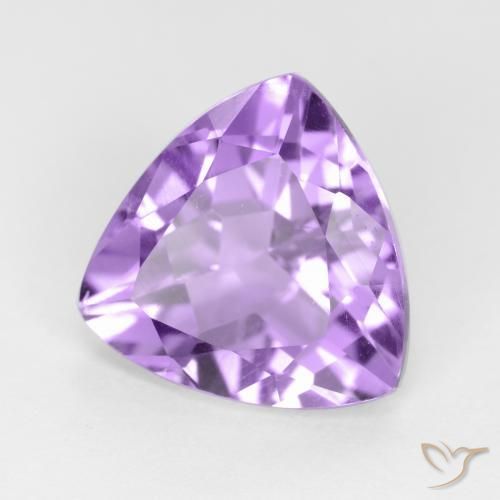 Ametista Viola medio naturale da 2.71 ct, Taglio trillion, VVS-VS