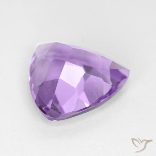 Ametista Viola medio naturale da 2.71 ct, Taglio trillion, VVS-VS