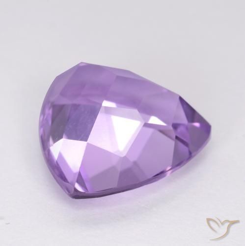 Ametista Viola medio naturale da 3.15 ct, Taglio trillion, VS
