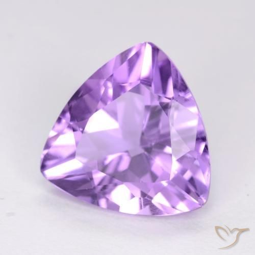 Ametista Viola medio naturale da 2.62 ct, Taglio trillion, VVS-VS