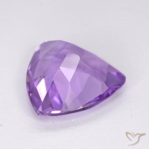 Ametista Viola medio naturale da 2.62 ct, Taglio trillion, VVS-VS