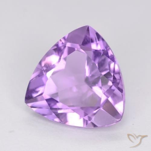 Ametista Viola tendente al rosa naturale da 2.85 ct, Taglio trillion, VVS-VS