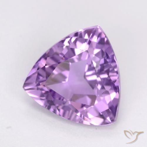 Ametista Viola violaceo intenso naturale da 2.77 ct, Taglio trillion, VS