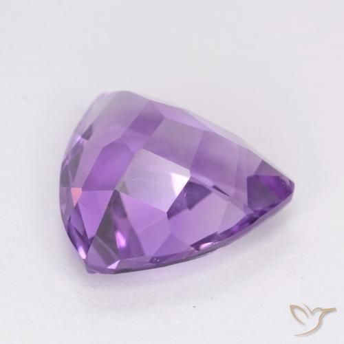 Ametista Viola violaceo intenso naturale da 2.77 ct, Taglio trillion, VS
