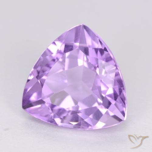 Ametista Viola tendente al rosa naturale da 3.02 ct, Taglio trillion, VS