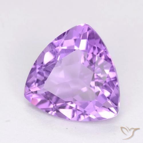 Ametista Viola tendente al rosa naturale da 2.83 ct, Taglio trillion, VS