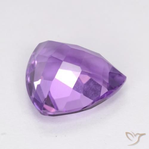 Ametista Viola tendente al rosa naturale da 2.83 ct, Taglio trillion, VS