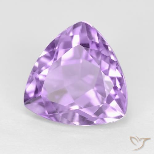 Ametista Viola tendente al rosa naturale da 3.16 ct, Taglio trillion, VS