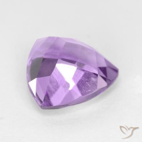 Ametista Viola tendente al rosa naturale da 3.16 ct, Taglio trillion, VS