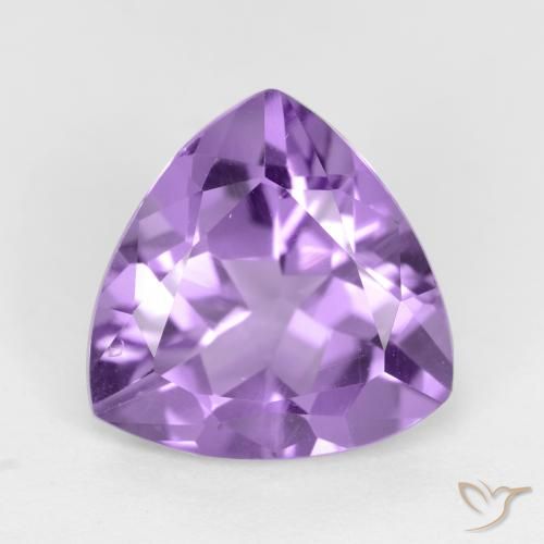 Ametista Viola tendente al rosa naturale da 2.54 ct, Taglio trillion, VVS-VS
