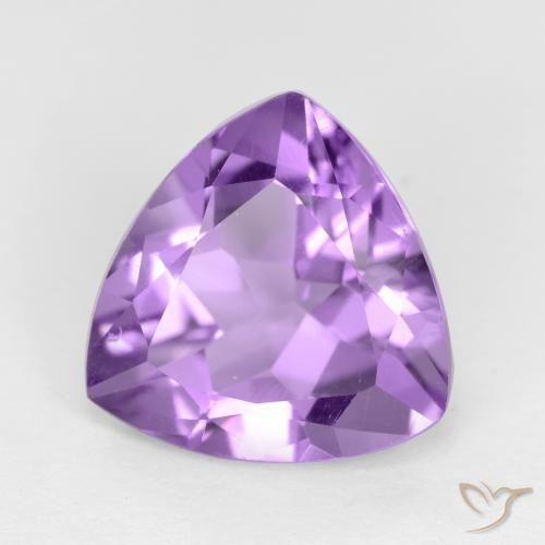 Ametista Viola tendente al rosa naturale da 2.54 ct, Taglio trillion, VVS-VS