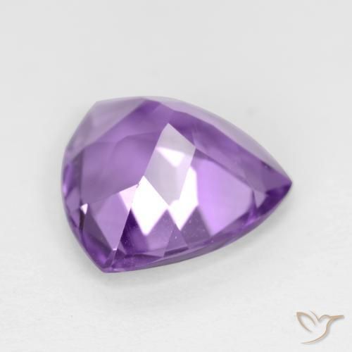 Ametista Viola tendente al rosa naturale da 2.54 ct, Taglio trillion, VVS-VS