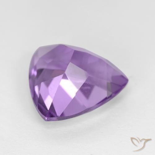 Ametista Viola medio naturale da 3.09 ct, Taglio trillion, VVS-VS