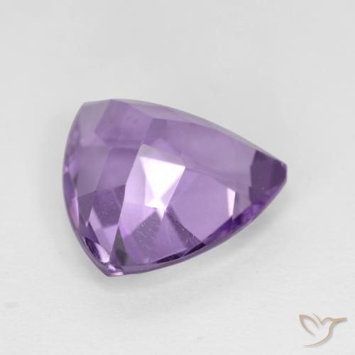 Ametista Viola medio naturale da 2.91 ct, Taglio trillion, VVS-VS