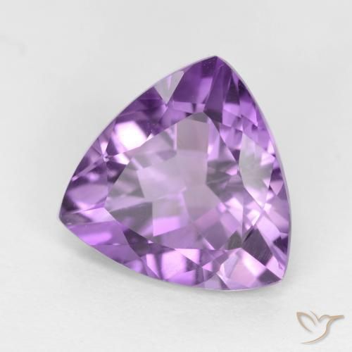 Ametista Viola medio naturale da 2.79 ct, Taglio trillion, VS