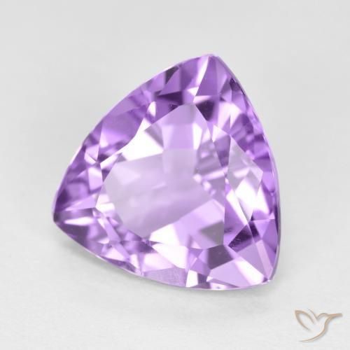 Ametista Viola medio naturale da 2.90 ct, Taglio trillion, VS