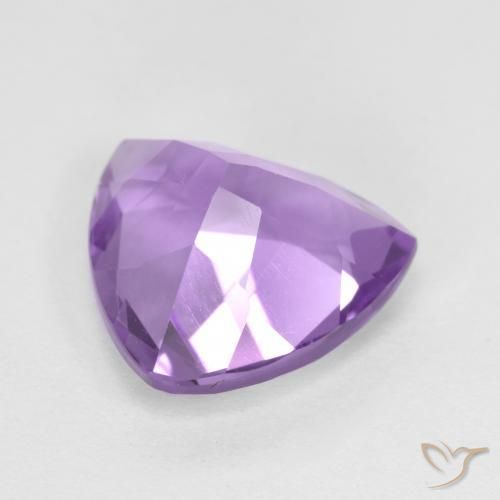Ametista Viola medio naturale da 2.86 ct, Taglio trillion, VS