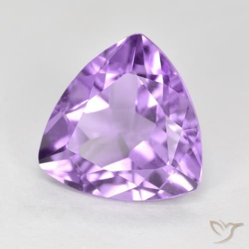 Ametista Viola tendente al rosa naturale da 2.93 ct, Taglio trillion, VS
