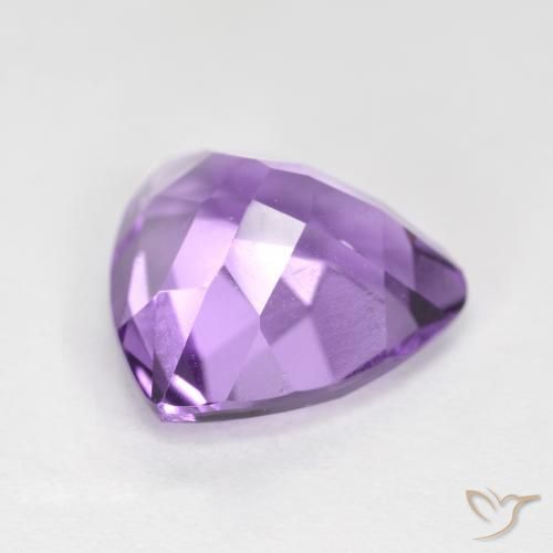 Ametista Viola tendente al rosa naturale da 2.93 ct, Taglio trillion, VS