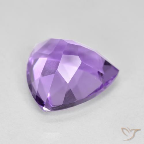 Ametista Viola medio naturale da 2.93 ct, Taglio trillion, VS