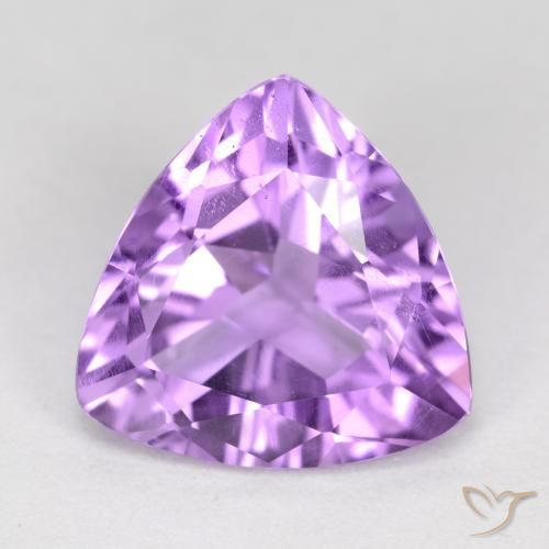 2.72ct Naturale Viola medio Ametista, Taglio trillion, VS