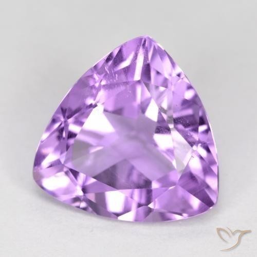 Ametista Viola medio naturale da 2.72 ct, Taglio trillion, VS