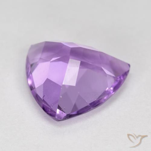 Ametista Viola medio naturale da 2.72 ct, Taglio trillion, VS