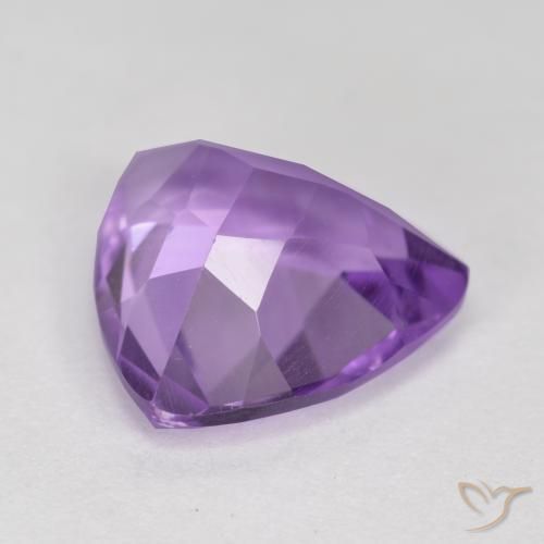Ametista Viola medio naturale da 2.71 ct, Taglio trillion, VS