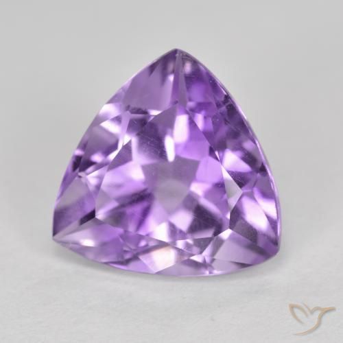 Ametista Viola medio naturale da 2.93 ct, Taglio trillion, VS