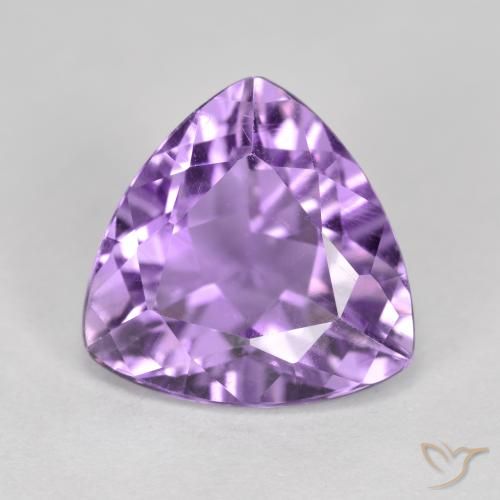 2.89ct Naturale Viola tendente al rosa Ametista, Taglio trillion, VS