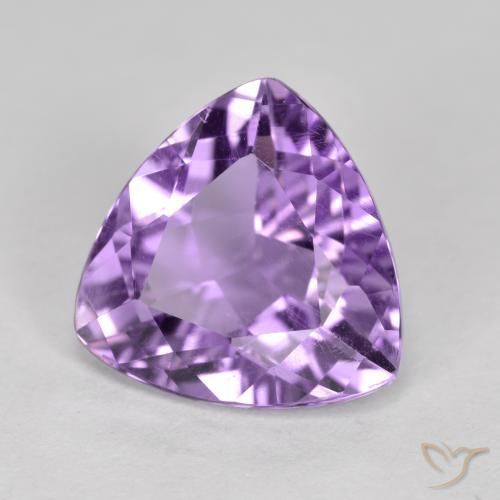 Ametista Viola tendente al rosa naturale da 2.89 ct, Taglio trillion, VS