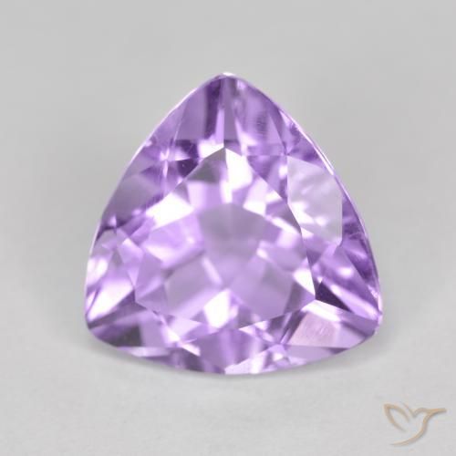 Ametista Viola medio naturale da 2.86 ct, Taglio trillion, VS