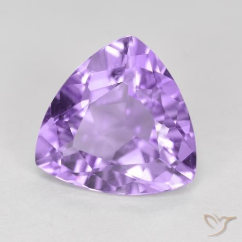 Ametista Viola medio naturale da 2.86 ct, Taglio trillion, VS
