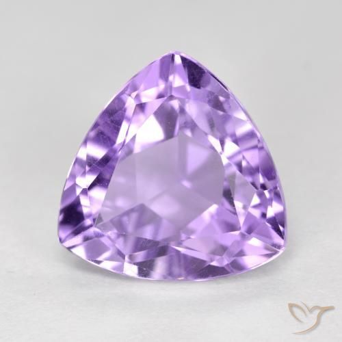 Ametista Viola tendente al rosa naturale da 3.18 ct, Taglio trillion, VS
