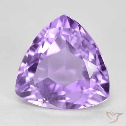 Ametista Viola medio naturale da 3.17 ct, Taglio trillion, VS