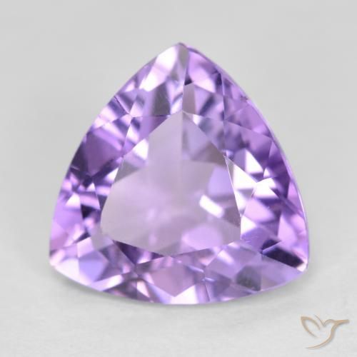 Ametista Viola medio naturale da 2.73 ct, Taglio trillion, VS