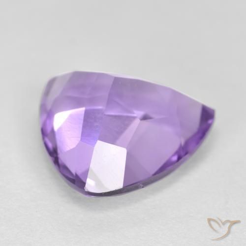 Ametista Viola medio naturale da 2.73 ct, Taglio trillion, VS