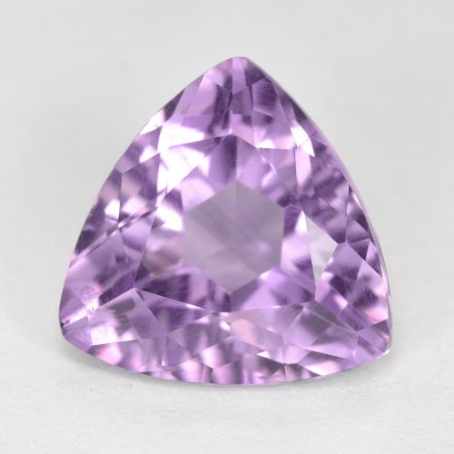 Ametista Viola rosa medio naturale da 2.81 ct, Taglio trillion, VS